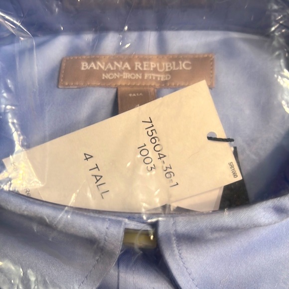 Banana Republic Tall Non Iron Dress Shirt Size 4 - Picture 2 of 5